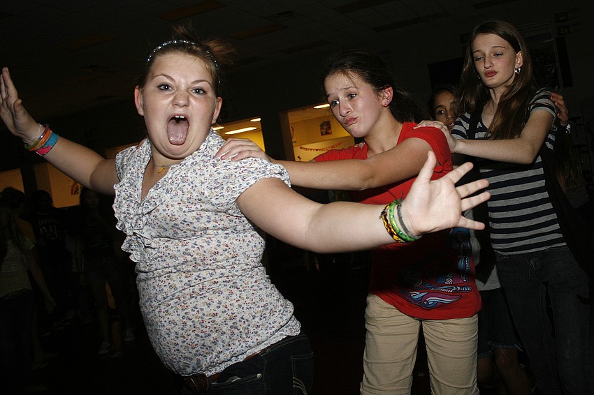 It didn't take long for a conga line to form.