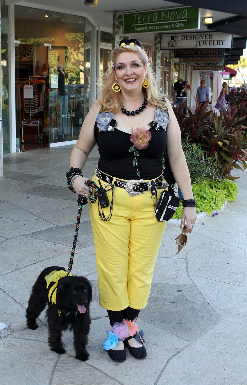 Ann Maureen and Max at St. Armand's as bumble-bees.