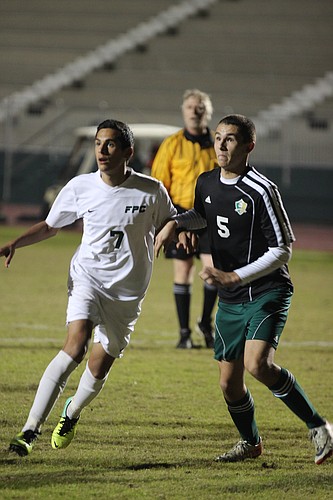 Nick Varon scored the first goal of the game Tuesday night on a right-footed strike.