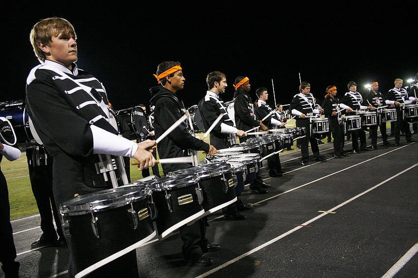 The Lakewood Ranch and Southeast drumlines performed at the end of the competition.