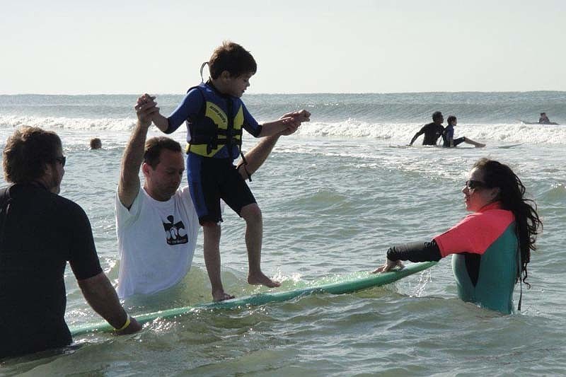 Devin Kelly got to stand on his board. Courtesy photo.