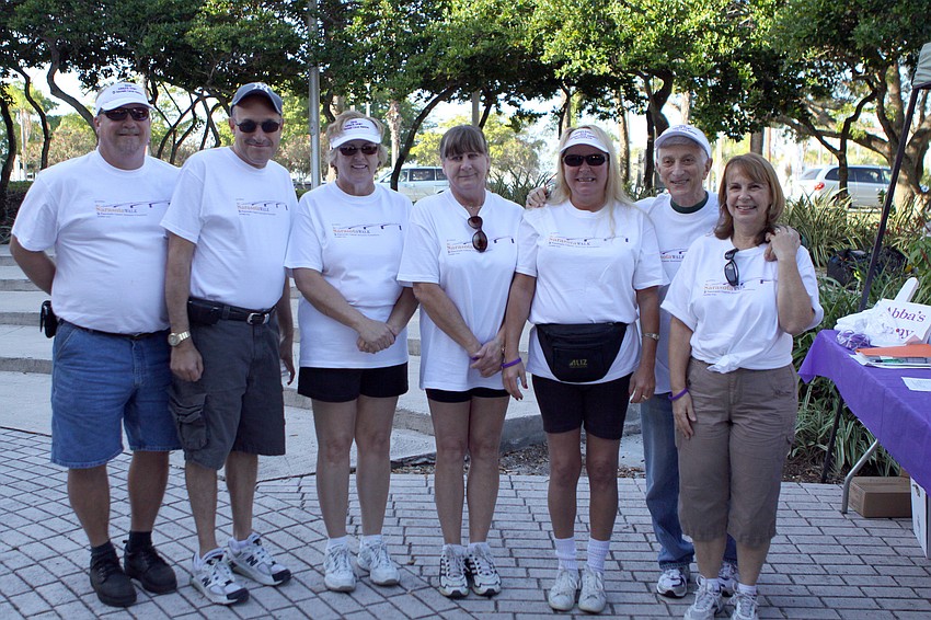 Brook Judy, Howard Tevlowitz, Cindy Senay, Mariellen Denny, Cathy Rayner, Jaci Babi and Richard Bergman walked together as a team called 