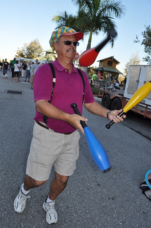 Robert Britt performed as Trebor the Juggler.