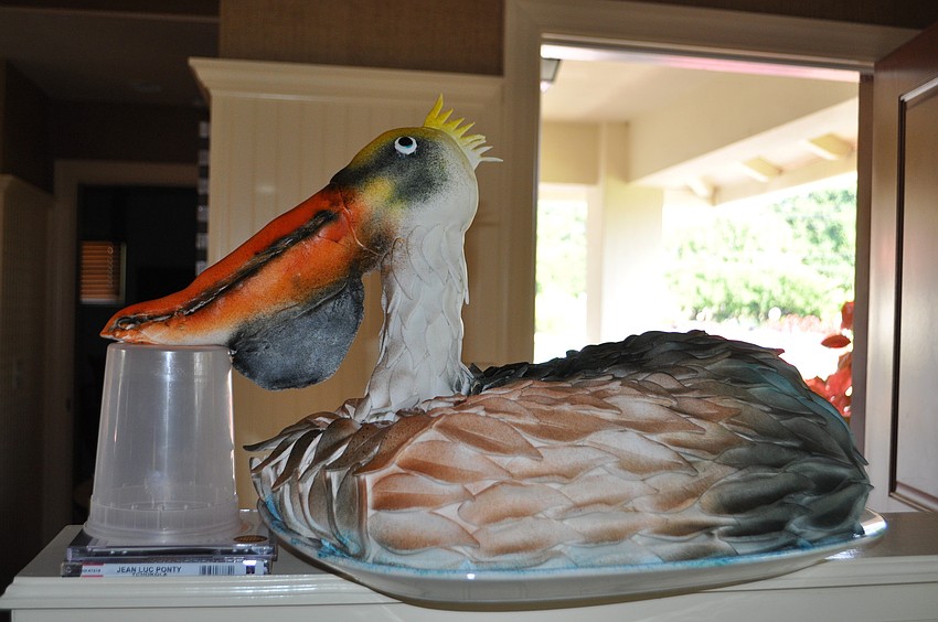 A pelican cake from Cakes by Cameron