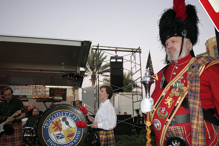 The Jacobites Pipe & Drum Band was one of several groups to perform.