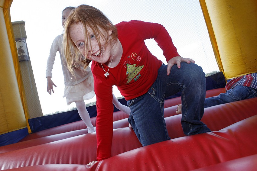 Zoe Leereveld loved the bounce house.