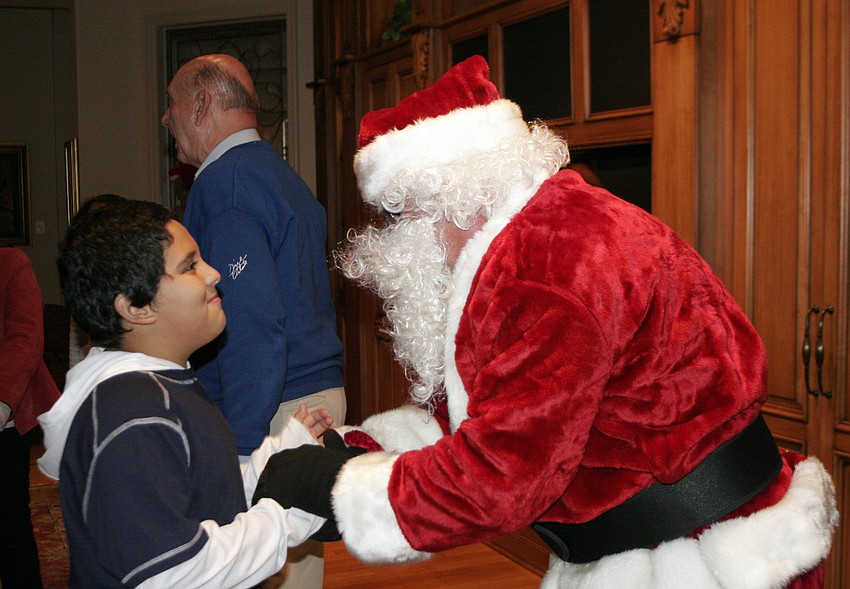 Eight-year-old Martin Cedillo enjoyed every minute of the party. 