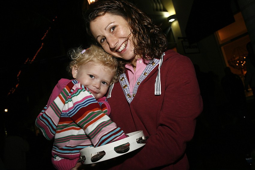 Tanya and Zoie Fiare, 2, boogied in front of the stage.