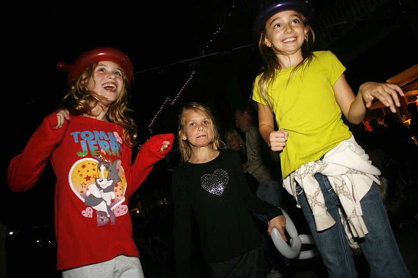 Madison and Morgan Warmuth loved dancing with friend Sophie Brown.