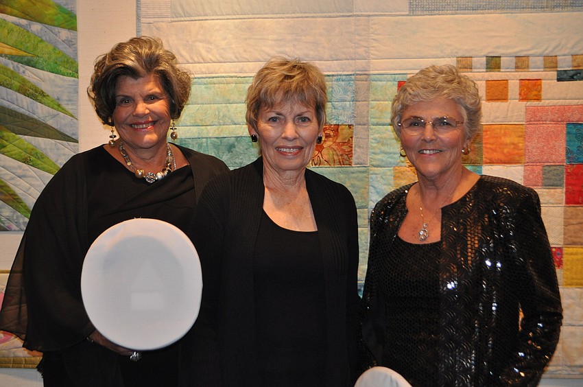 Commodore Maggie Edger; Jane Stephenson, Scribe; and Carolyn Varnum, Treasurer.