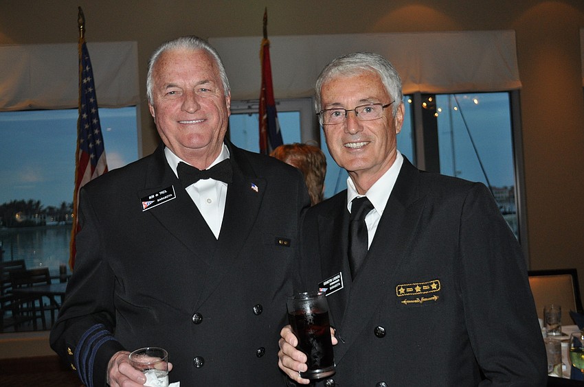 Treasurer, Bob du Treil and outgoing Commodore, Demetri Lignos