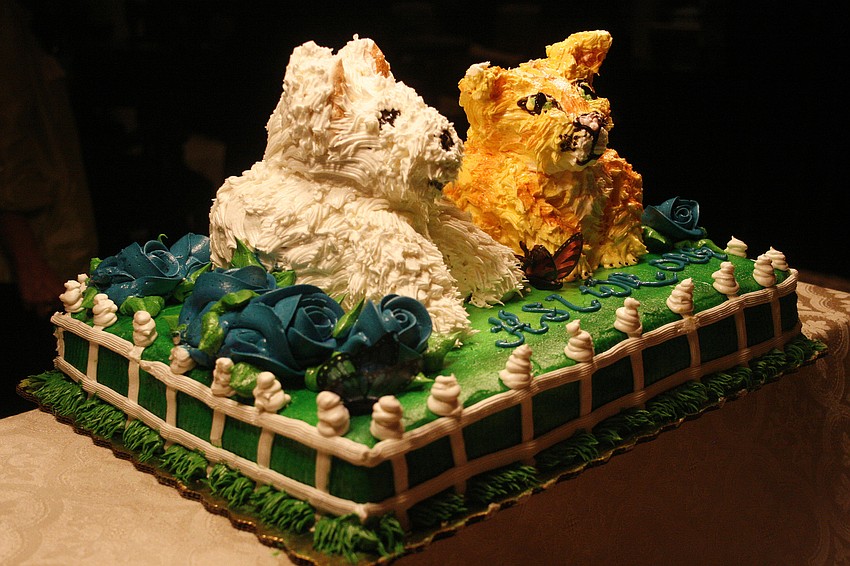 The party even featured a canine-themed cake.