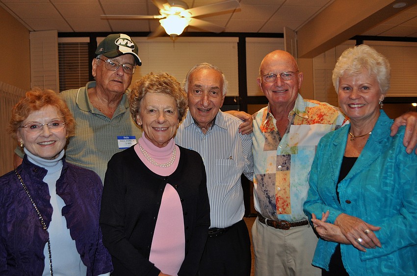 The party planning committee included, front row: Lorraine Reardon, Agnes Forcht and Carol Stephani. Back row: Bill Forcht, Mel Levy and Ron Stephani.