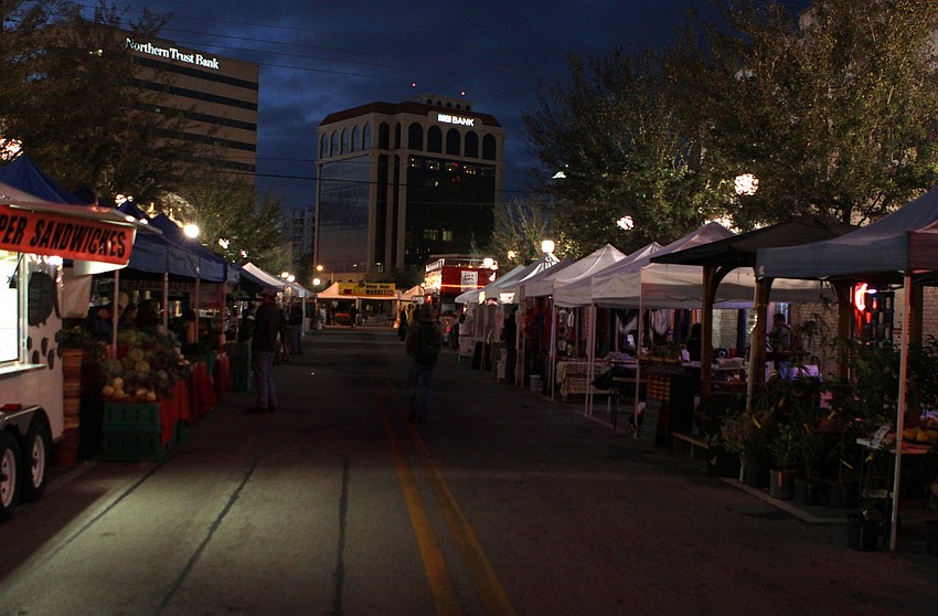 Vendors at the farmers market arrive as early as 2:30 a.m. to get set up.