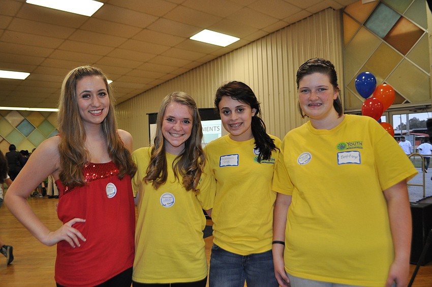 Victoria Jones, Shelby Marsh, Alexandria Twigg and Brittany Stevenson volunteered at the awards ceremony.