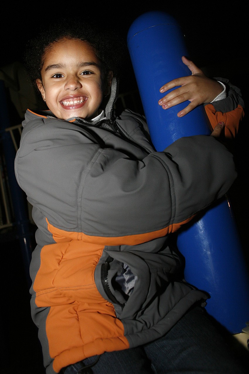 Ambar Airedondo climbed all over the Freedom jungle gym.
