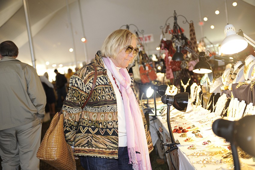 Rose Marie Hustins made sure to checkout the numerous vendors inside the marketplace.