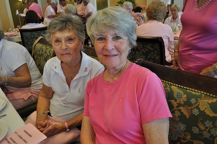 Betty Lawson and Terry Bryan enjoyed lunch together.