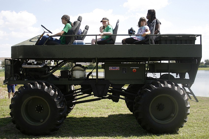 Carnival-goers enjoyed rides aboard this huge truck, courtesy of Mud Toys by Ryan Smith.