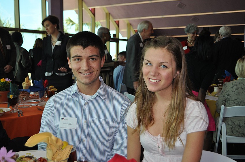Cardinal Mooney High School student, Kevin Madden and Pine View High School student, Rita Sorokin represented Community Youth Development of Sarasota County.