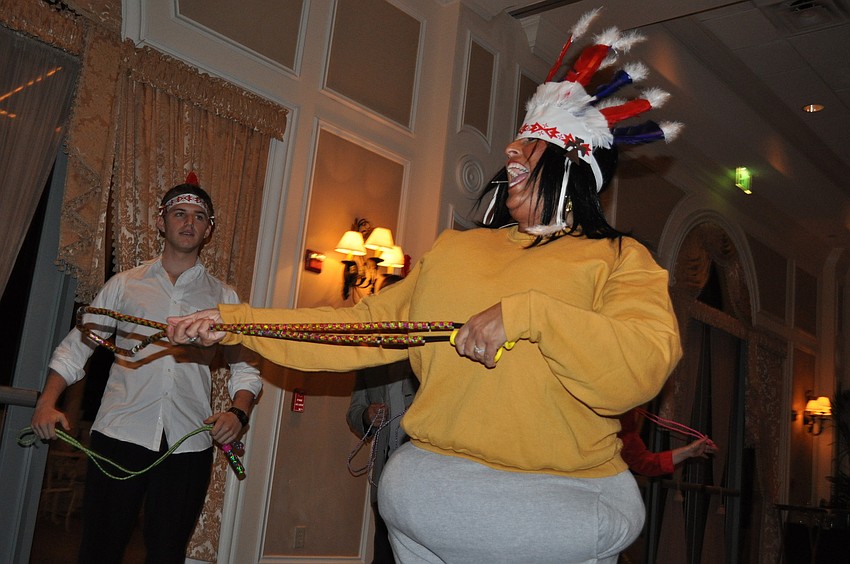 Pepper McGowan, who played Chubby, used a jump rope for her exercise routine with audience members.