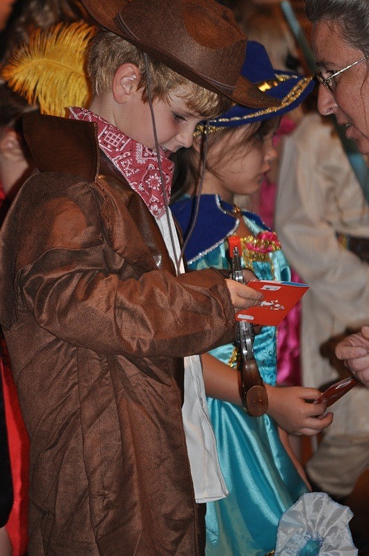 Judges declared Sean Conerly, 5, to have the best costume of all the kindergarten boys.