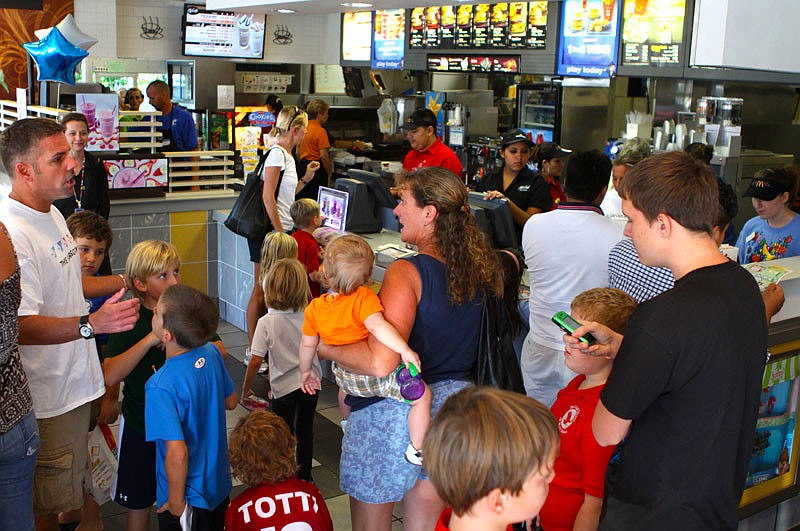 Parents and students attend McTeacher's Night.