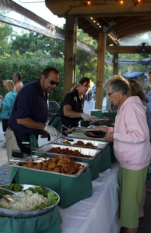 The buffet at the fish fry at Mar Vista.