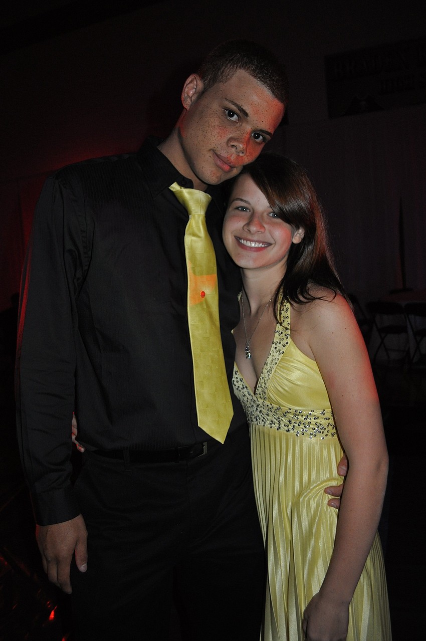 Senior Brandon Hackle and sophomore Alicia McFarland headed straight to the dance floor.