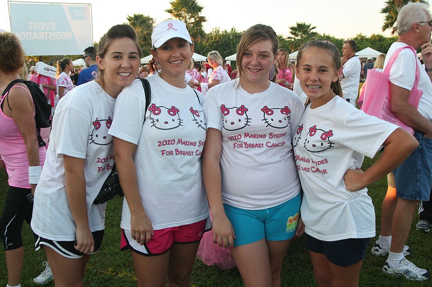 Amber Levita, 17, enjoyed walking with her mom, Nicole, friend, Alyssa Brooks, 13, and sister, Brianna, 14.
