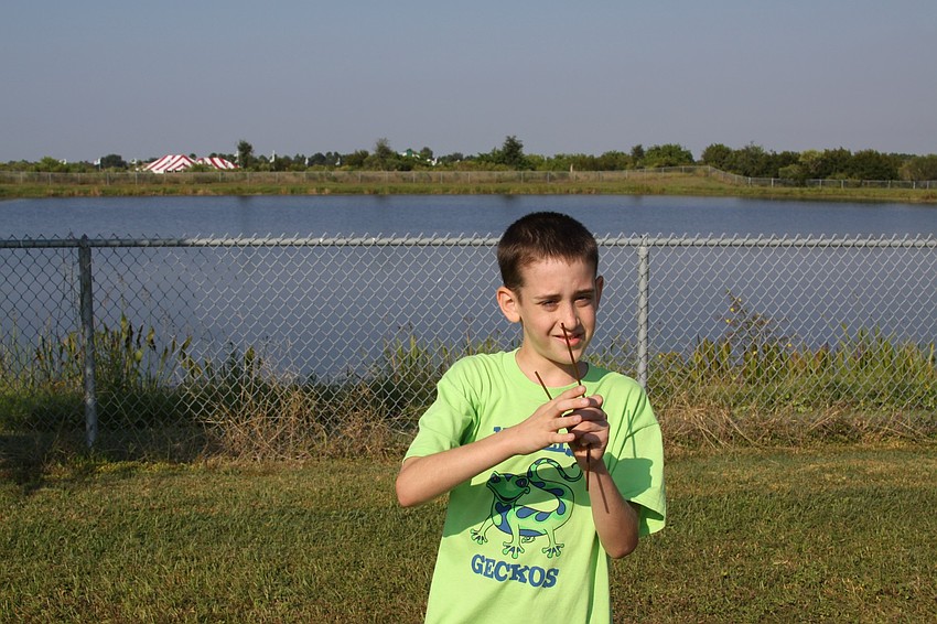 Ben Gowgiel counted his race sticks.