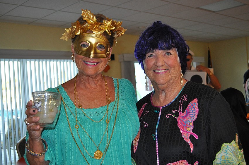 Pat Hagstrom and Barbara Bishop as a Grecian and madame Butterfly.