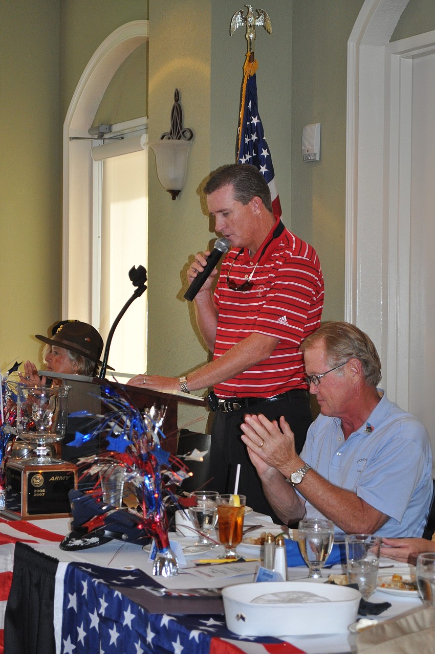 Darren Dimick from Stoneybrook announces the tournament winners.