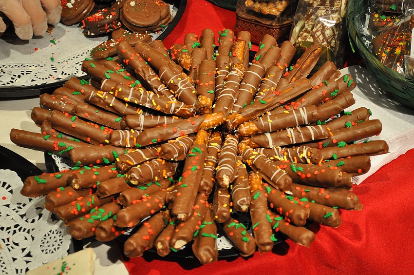 Guests went wild over chocolate-covered pretzels.
