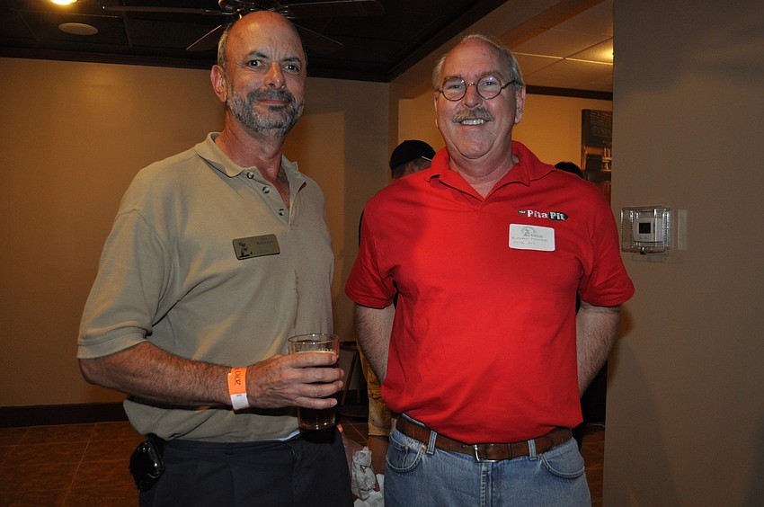 Siesta Key Chamber of Commerce President Jim Haberman with Russell Moore