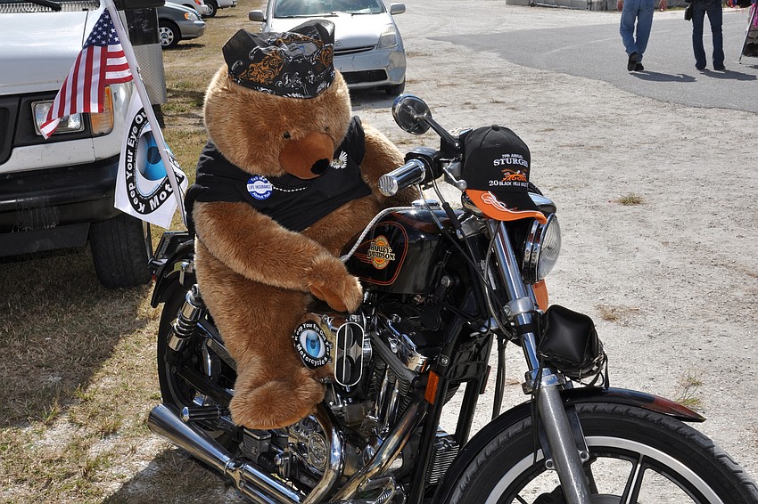 Teddy bears of all shapes and sizes were required for entry in the ride.