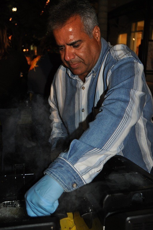 Yoav Cohen served up homemade falafels.