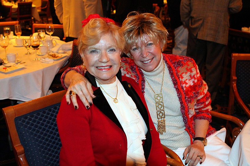 Joyce Steele and Alexandra Coles get together for a photo at Bird Key Yacht Club.