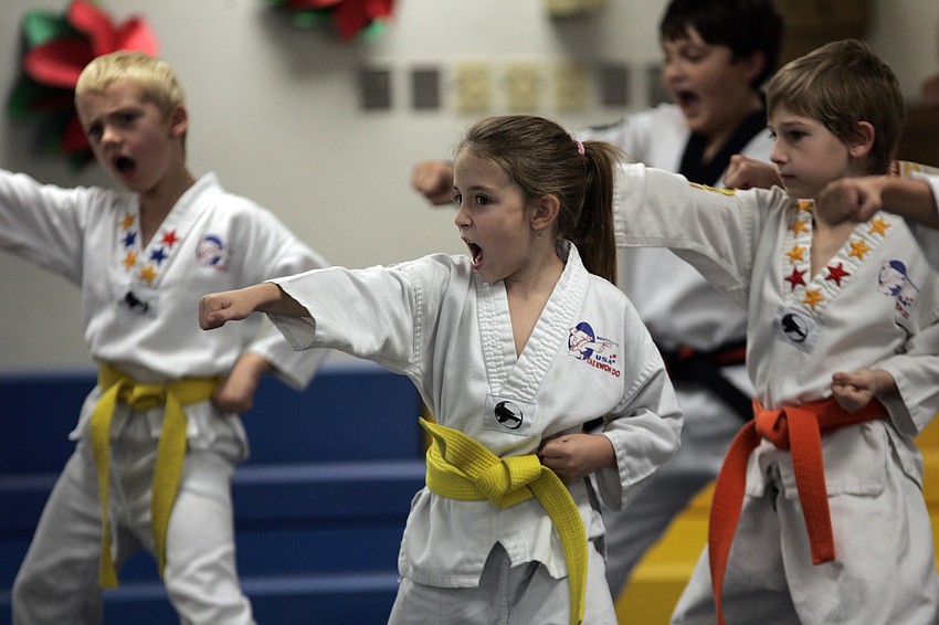 Kristina Tripoli, 7, attends Bostocks USA Tae Kwon Do.
