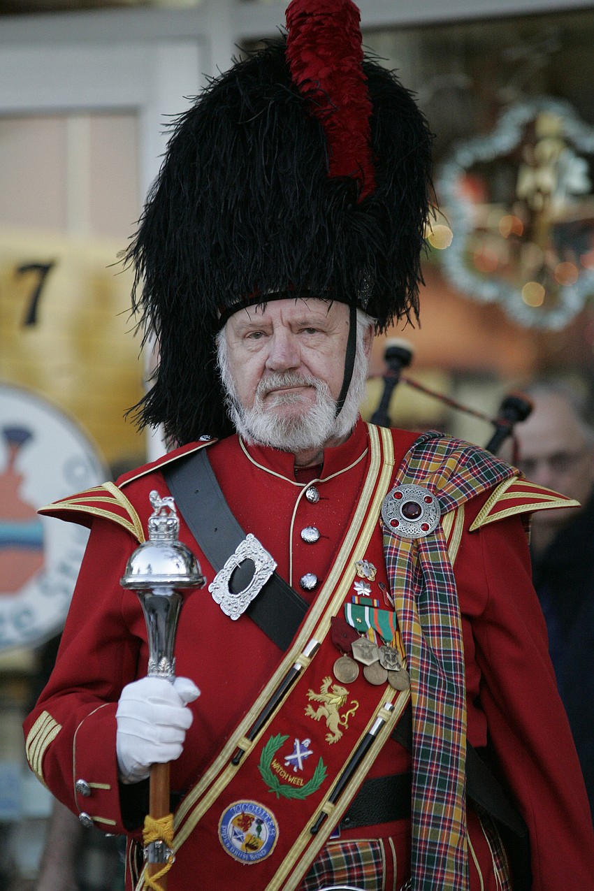 Drum major Greg Gregory has been with the Jacobites Pipe & Drum Band since 2004.