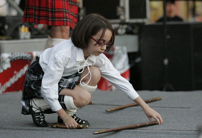 Rowlett Elementary fifth-grader Mackenzie Grace performed a traditional Scottish dance.