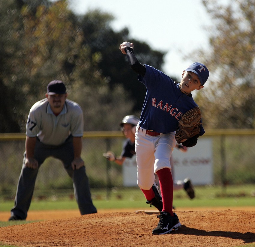 Camden Schmitt was the Rangersâ€™ starting pitcher.