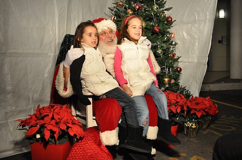 Briana and Kayla Barbosa were all smiles during their visit with Santa.