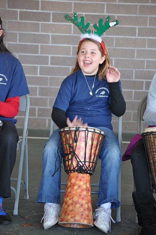 Ten-year-old Ashley Danko had a blast on her drums.