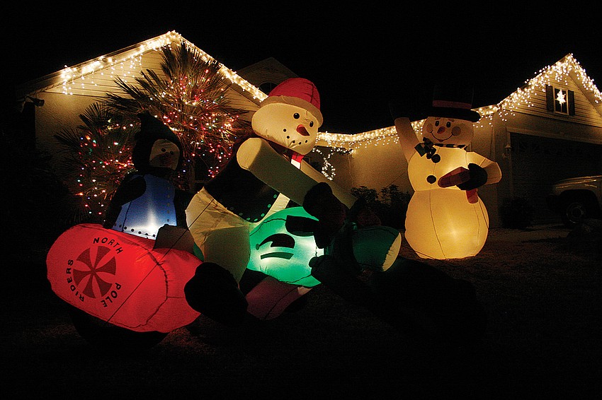 This motoring snowman can be found on Fourth Avenue East in Gates Creek.