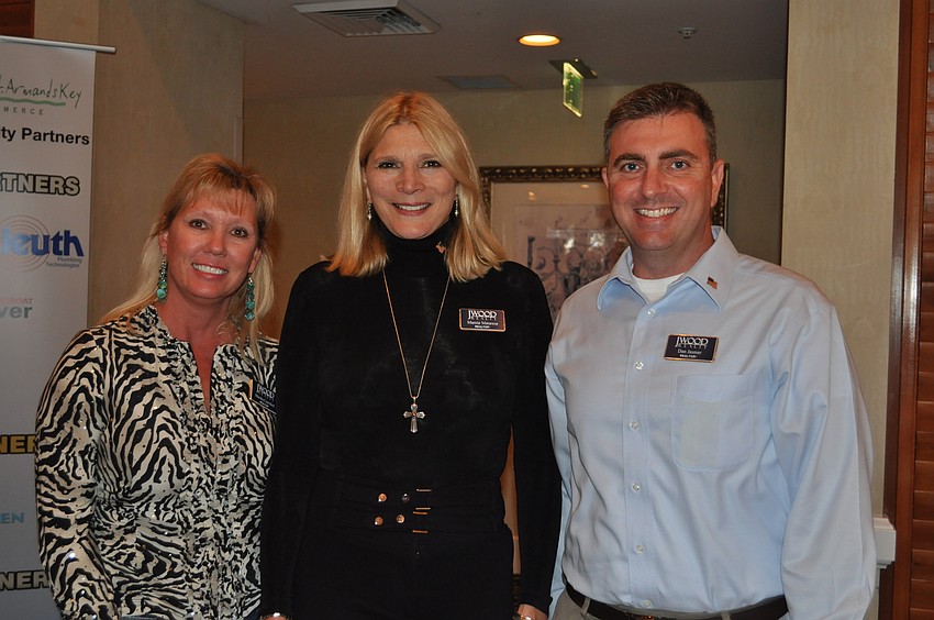 Marsha Crawford, Marnie Matarese and Dan Jasmer, J Wood Realty