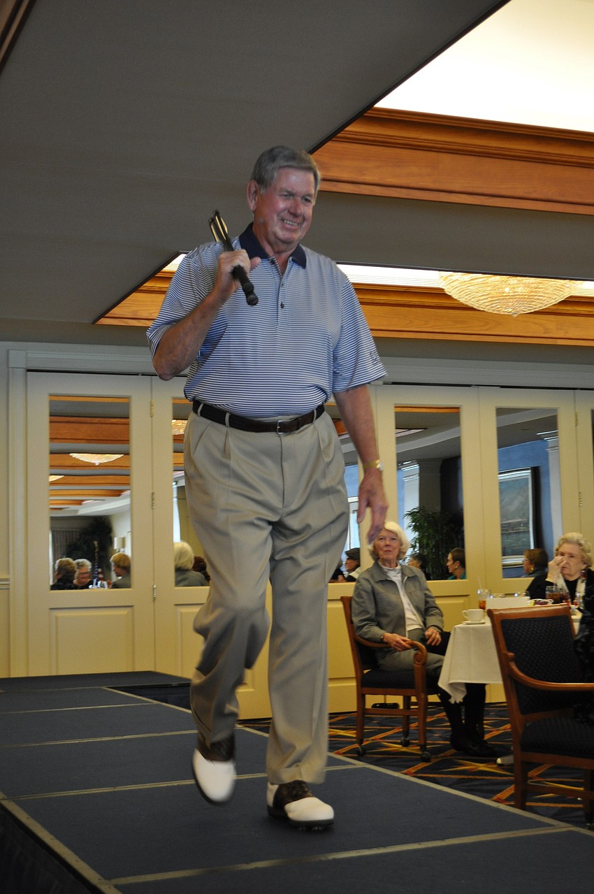 Jerry Beck is ready to tee off.