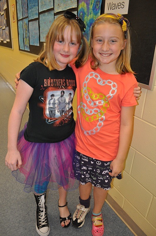 Madison Egan and Katrina McKinney dressed the part for Mix 'n Match Day.