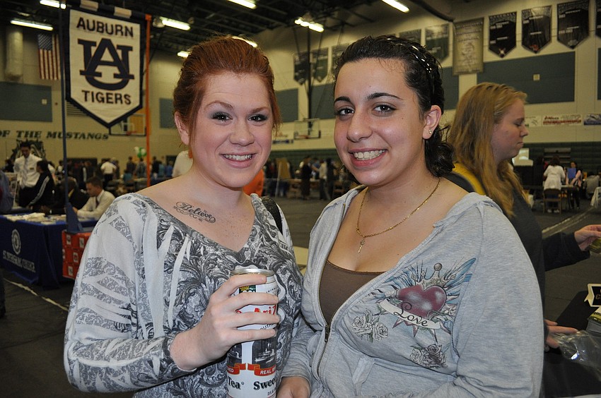 Seniors Kortni Buchhalter and Brianna Campos have two classes together.