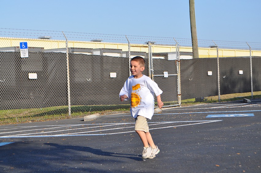 Tyler Michel was all smiles during the Stampede-A-Thon.
